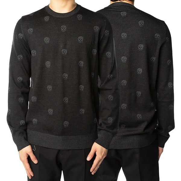 알렉산더맥퀸 스컬 자수 울 니트 남성 603247 Q1ALQ 1053 S,M,L,XL