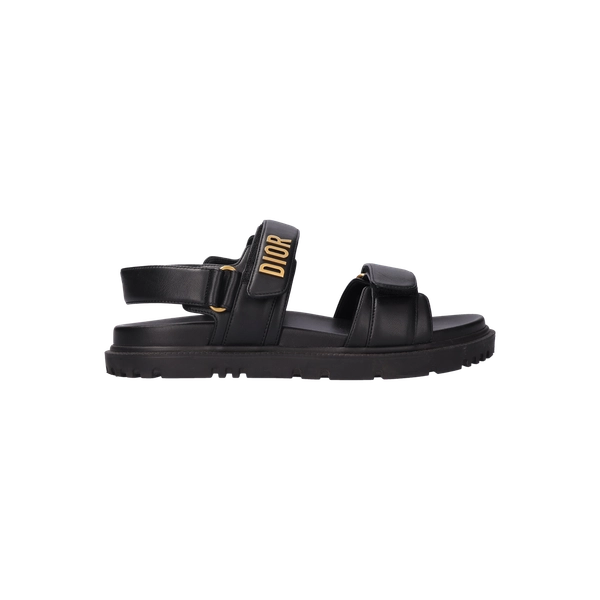 디올 KCQ547LAB 디올액트 샌들 레더 블랙 38