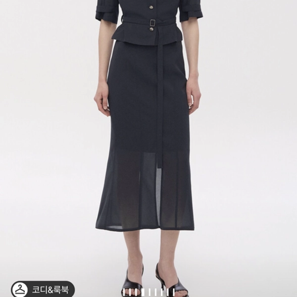 타임 패널 머메이드 스커트 (이번 초인기 스커트, 메인제품,차콜그레이)