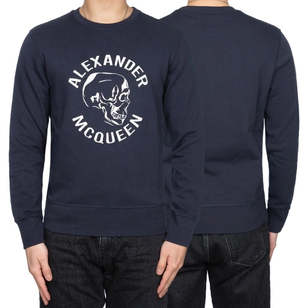 알렉산더맥퀸 스컬 로고 자수 로고 맨투맨 남성 662584 QRX43 0903 M,XL