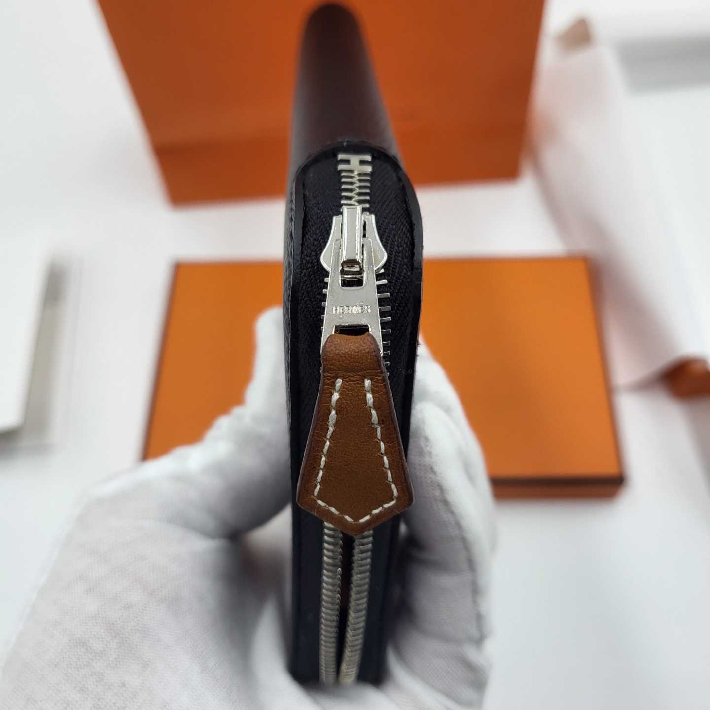 실크인 장지갑 블랙