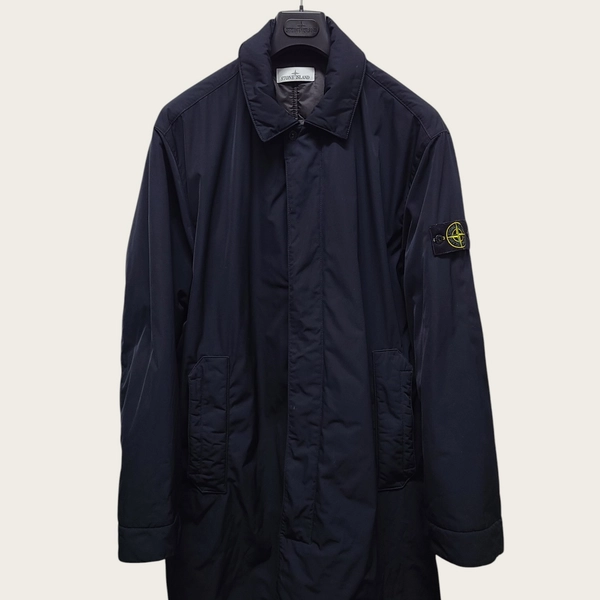스톤아일랜드 네이비 와펜 마이크로 트윌 프리마로프트 인슐레이션 카 코트 자켓 XXL